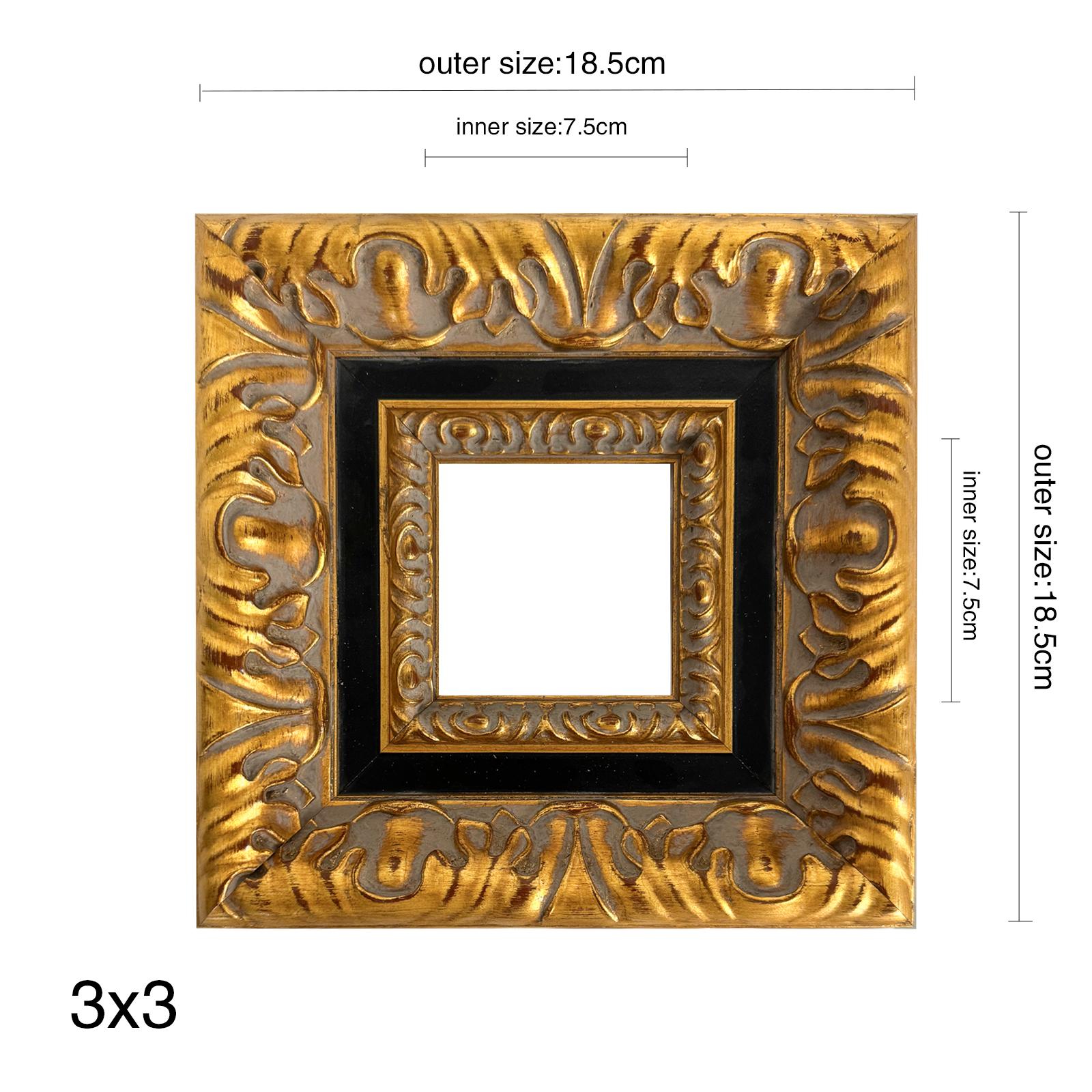 51860 vintage black and golden picture frame